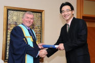Certificate Presentation Ceremony with President of RCS Edinburgh, Dr. (Mr.) David Tolley